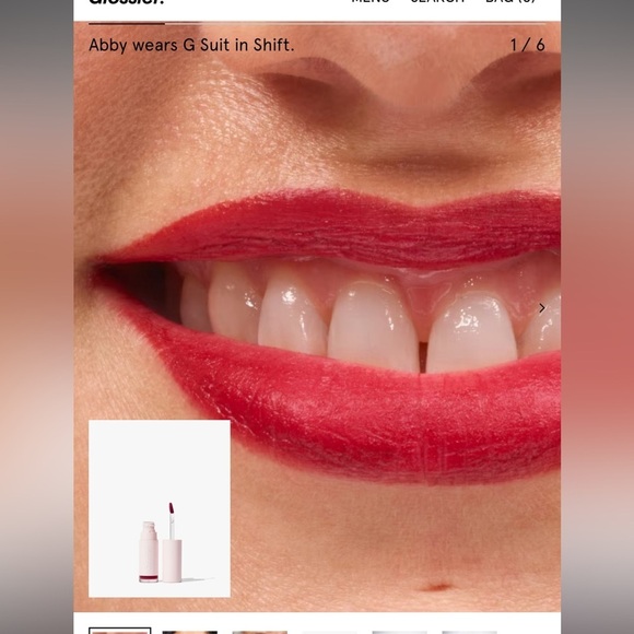 Glossier G Suit Soft touch lip crème color SHIFT NIB - Picture 2 of 8